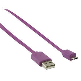 Valueline Flat CCA USB A - USB Micro-B 2.0 1m