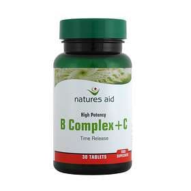 Natures Aid High Potency Vitamin B Complex + C 30 Tablets