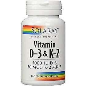 Solaray Vitamin D-3 & K-2 60 Capsules