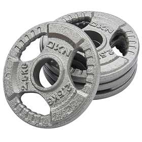 DKN Technology Tri Grip Cast Iron Olympic Weight Plates 4x2.5kg