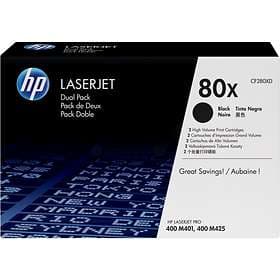 HP 80X (Black) 2-pack