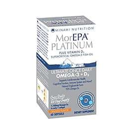 Minami Nutrition MorEPA Platinum Omega-3 + D3 60 Capsules