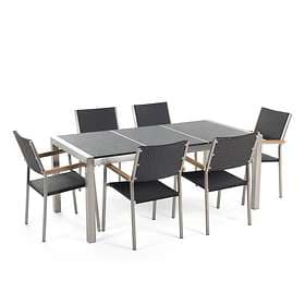 Beliani Grupp Grosseto 180x90cm (incl. 6 Armchairs)