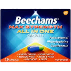 Beechams Max Strength All in One 16 Capsules