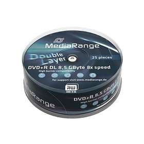 MediaRange DVD+R DL 8.5GB 8x 25-pack Cakebox