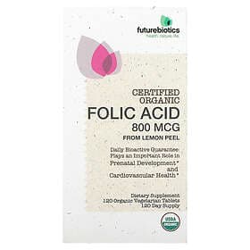 Futurebiotics Certified Organic Folic Acid 120 Tablets
