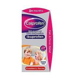 Calpol Calprofen Ibuprofen Suspension Sugar Free 3+ Months 100ml