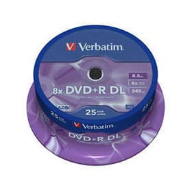 Verbatim DVD+R DL 8.5GB 8x 25-pack Cakebox