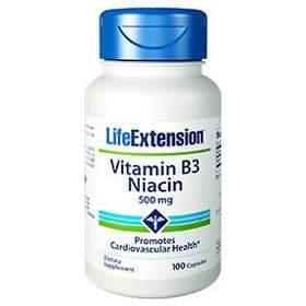 Life Extension Vitamin B3 500mg 100 Capsules