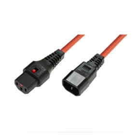 MicroConnect Lock IEC C14 - IEC C13 1m