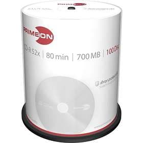 PRIMEON CD-R 700MB 52x 100-pack Cakebox Silver-protect-disc