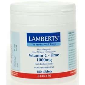 Lamberts Time Release Vitamin C 1000mg 180 Tablets