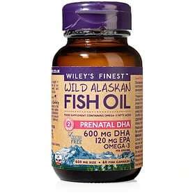 Wiley's Finest Wild Alaskan Fish Oil Prenatal DHA 60 Capsules