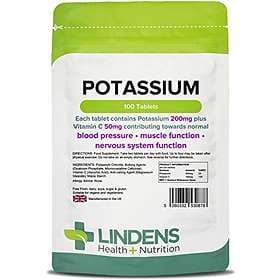 Lindens Potassium 200mg & Vitamin C 50mg 100 Tablets