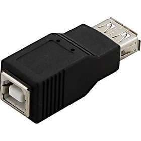 Deltaco USB A - USB B F-F Adapter