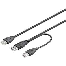 Goobay 2x USB A - USB A M-F 2.0 0.3m