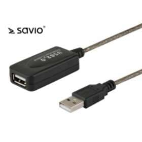 Savio Active USB A - USB A 2.0 M-F 5m