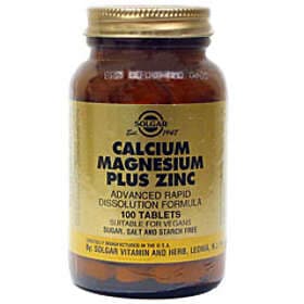 Solgar Calcium Magnesium Plus Zinc 100 Tablets