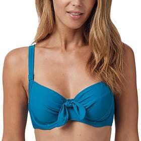 Abecita Twisted Solid Unique Wire Bikini Top (Women's)