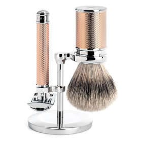 Mühle Traditional Chrome Rosegold Safety Razor - Silvertip Badger (3-delar)