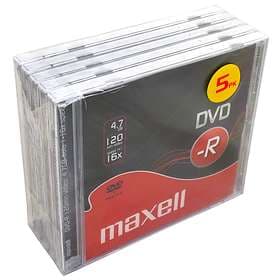 Maxell DVD-R 4.7GB 16x 5-pack Slim Case