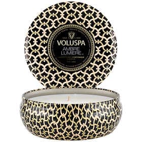 Voluspa Ambre Lumiere 3-Wick Candle In Decorative Tin
