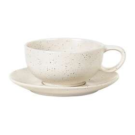 Broste Copenhagen Nordic Vanilla Cup with Saucer 25cl