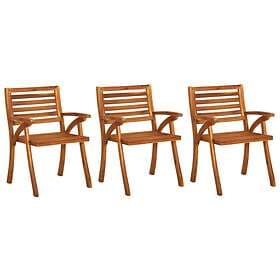 vidaXL Garden Chairs 3 pcs Solid Acacia Wood