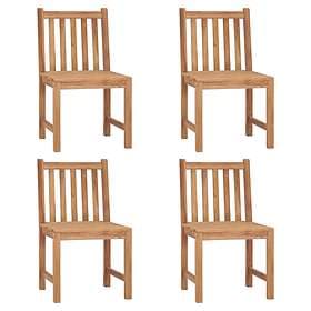 vidaXL Garden Chairs 4 pcs Solid Teak Wood