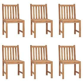 vidaXL Garden Chairs 6 pcs Solid Teak Wood