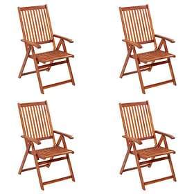 vidaXL Folding Garden Chairs 4 pcs Solid Acacia Wood