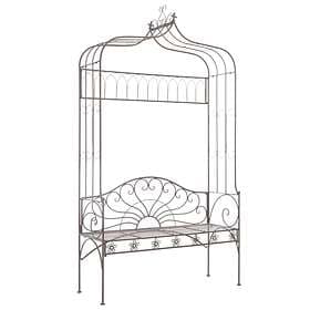 vidaXL Garden Bench 122 cm Iron Antique Brown