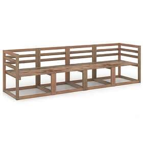 vidaXL 4 Piece Garden Pallet Sofa Set Brown Impregnated Pinewood