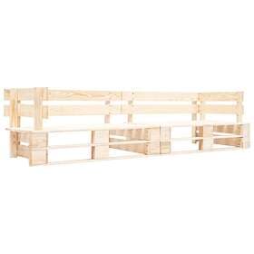 vidaXL Garden 2-Seater Sofa Pallets Natural Wood