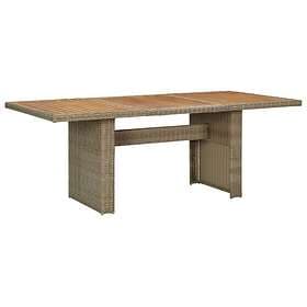 vidaXL Garden Dining Table Brown 200x100x74 cm Poly Rattan