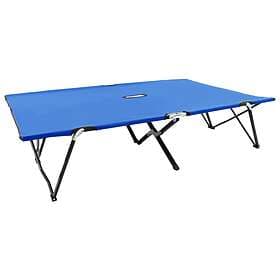 vidaXL Two Person Folding Sun Lounger Blue Steel