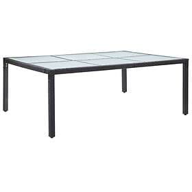 vidaXL Outdoor Dining Table Black 200x150x74 cm Poly Rattan