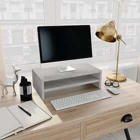 vidaXL Monitor Stand Concrete Grey 42x24x13 cm Chipboard