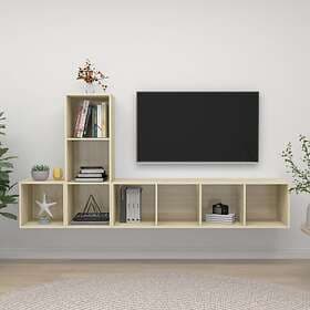 vidaXL 3 Piece TV Cabinet Set Sonoma Oak Chipboard