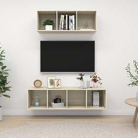 vidaXL 2 Piece TV Cabinet Set Sonoma Oak Chipboard