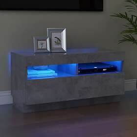 vidaXL TV Cabinet with LED Lights Concrete Grey 80x35x40 cm