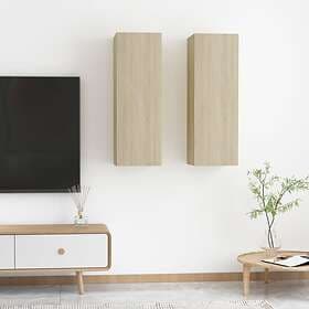 vidaXL TV Cabinets 2 pcs Sonoma Oak 30.5x30x90 cm Chipboard