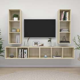 vidaXL Wall-mounted TV Cabinets 4 pcs Sonoma Oak Chipboard
