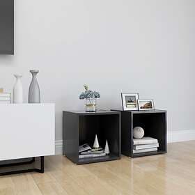 vidaXL TV Cabinets 2 pcs Grey 37x35x37 cm Chipboard