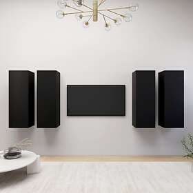 vidaXL TV Cabinets 4 pcs Black 30.5x30x90 cm Chipboard