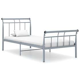 vidaXL Bed Frame Grey Metal 100x200 cm