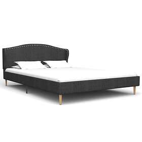 vidaXL Bed Frame Dark Grey Fabric 135x190 cm