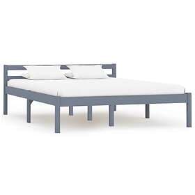 vidaXL Bed Frame Grey Solid Pine Wood 120x200 cm