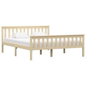 vidaXL Bed Frame Light Wood Solid Pinewood 160x200 cm