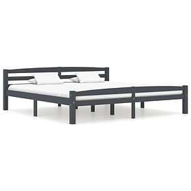 vidaXL Bed Frame Dark Grey Solid Pinewood 200x200 cm